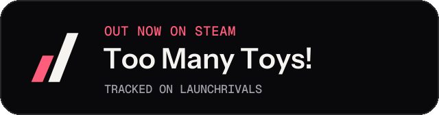 Dark launch badge for Too Many Toys!