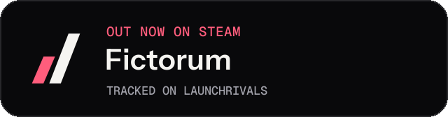 Dark launch badge for Fictorum
