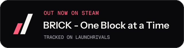 Dark launch badge for BRICK - One Block at a Time