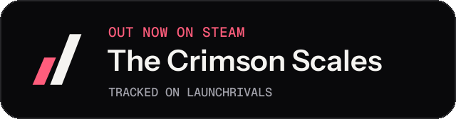 Dark launch badge for The Crimson Scales