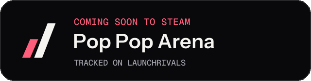 Dark launch badge for Pop Pop Arena