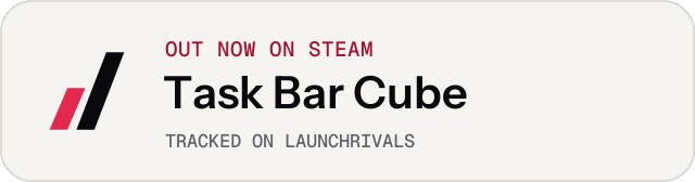 Light launch badge for Task Bar Cube