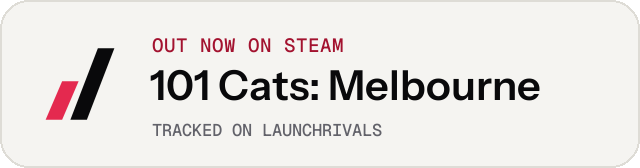 Light launch badge for 101 Cats: Melbourne