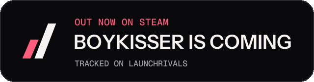 Dark launch badge for BOYKISSER IS COMING
