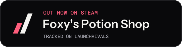 Dark launch badge for Foxy's Potion Shop