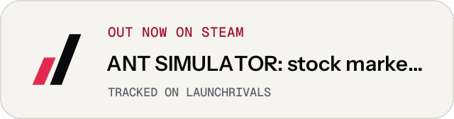 Light launch badge for ANT SIMULATOR: stock market game