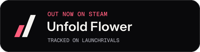 Dark launch badge for Unfold Flower