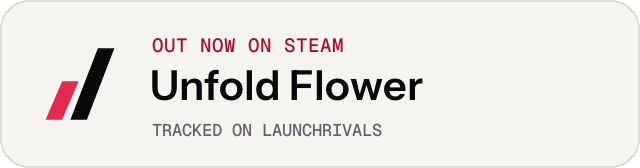 Light launch badge for Unfold Flower