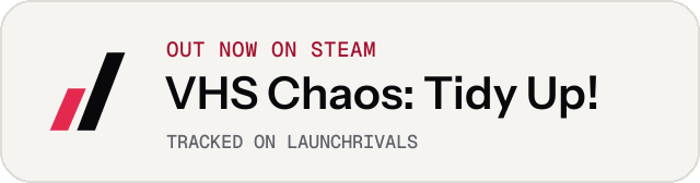 Light launch badge for VHS Chaos: Tidy Up!