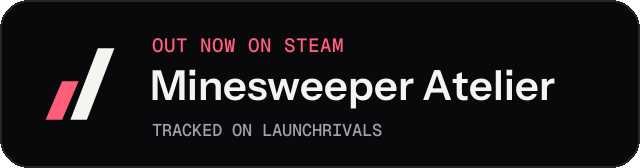 Dark launch badge for Minesweeper Atelier