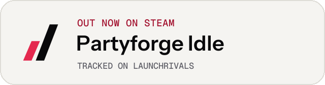 Light launch badge for Partyforge Idle