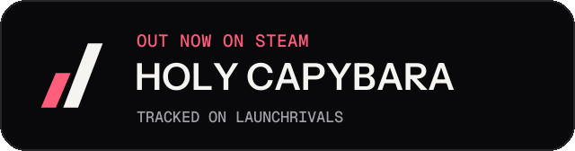 Dark launch badge for HOLY CAPYBARA