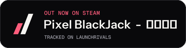 Dark launch badge for Pixel BlackJack  -  二十一点