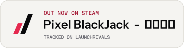 Light launch badge for Pixel BlackJack  -  二十一点