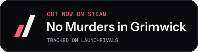Dark launch badge for No Murders in Grimwick
