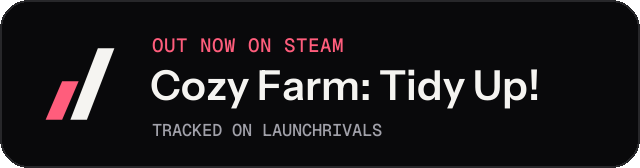 Dark launch badge for Cozy Farm: Tidy Up!