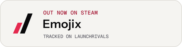 Light launch badge for Emojix