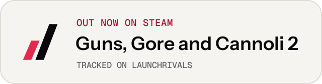 Light launch badge for Guns, Gore and Cannoli 2