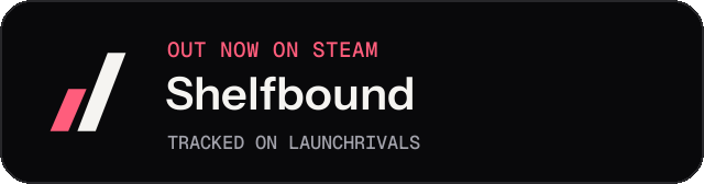 Dark launch badge for Shelfbound