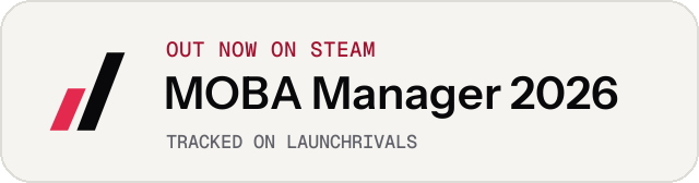 Light launch badge for MOBA Manager 2026