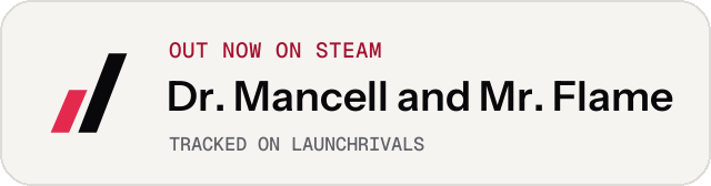 Light launch badge for Dr. Mancell and Mr. Flame