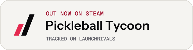 Light launch badge for Pickleball Tycoon