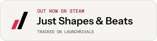 Light launch badge for Just Shapes & Beats