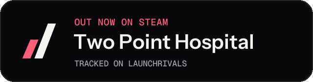 Dark launch badge for Two Point Hospital