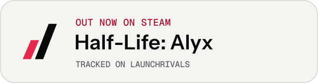 Light launch badge for Half-Life: Alyx