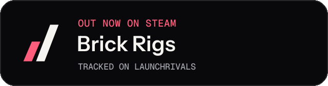 Dark launch badge for Brick Rigs