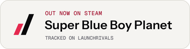 Light launch badge for Super Blue Boy Planet
