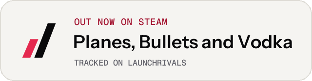 Light launch badge for Planes, Bullets and Vodka