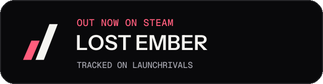 Dark launch badge for LOST EMBER