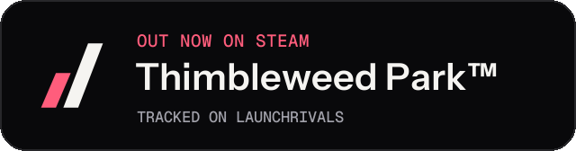Dark launch badge for Thimbleweed Park™
