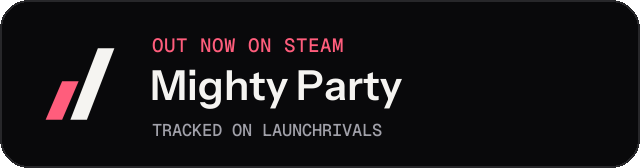 Dark launch badge for Mighty Party