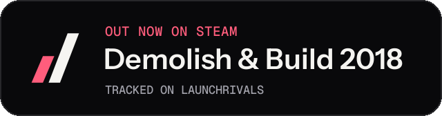 Dark launch badge for Demolish & Build 2018