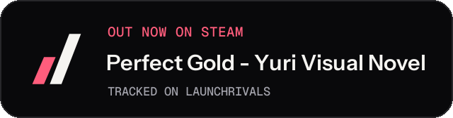 Dark launch badge for Perfect Gold - Yuri Visual Novel