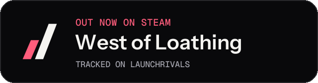 Dark launch badge for West of Loathing
