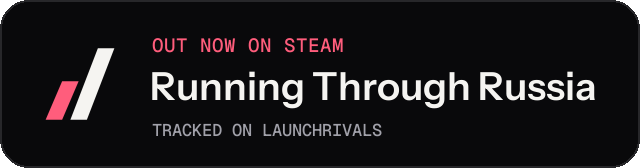 Dark launch badge for Running Through Russia
