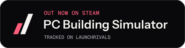 Dark launch badge for PC Building Simulator