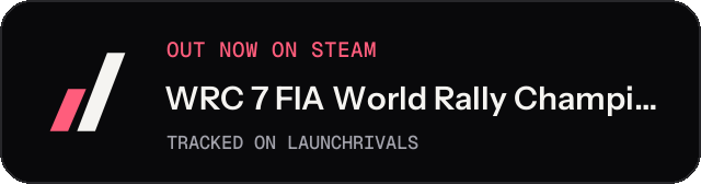 Dark launch badge for WRC 7 FIA World Rally Championship