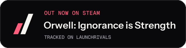 Dark launch badge for Orwell: Ignorance is Strength