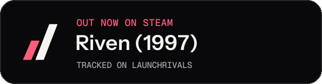 Dark launch badge for Riven (1997)
