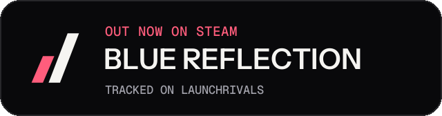 Dark launch badge for BLUE REFLECTION