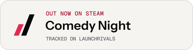 Light launch badge for Comedy Night