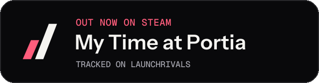 Dark launch badge for My Time at Portia