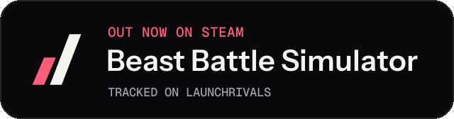 Dark launch badge for Beast Battle Simulator