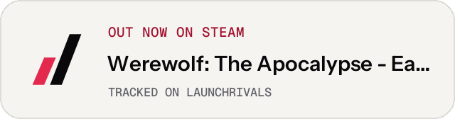 Light launch badge for Werewolf: The Apocalypse - Earthblood