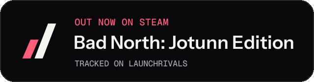 Dark launch badge for Bad North: Jotunn Edition