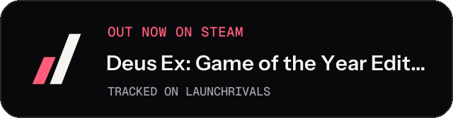 Dark launch badge for Deus Ex: Game of the Year Edition